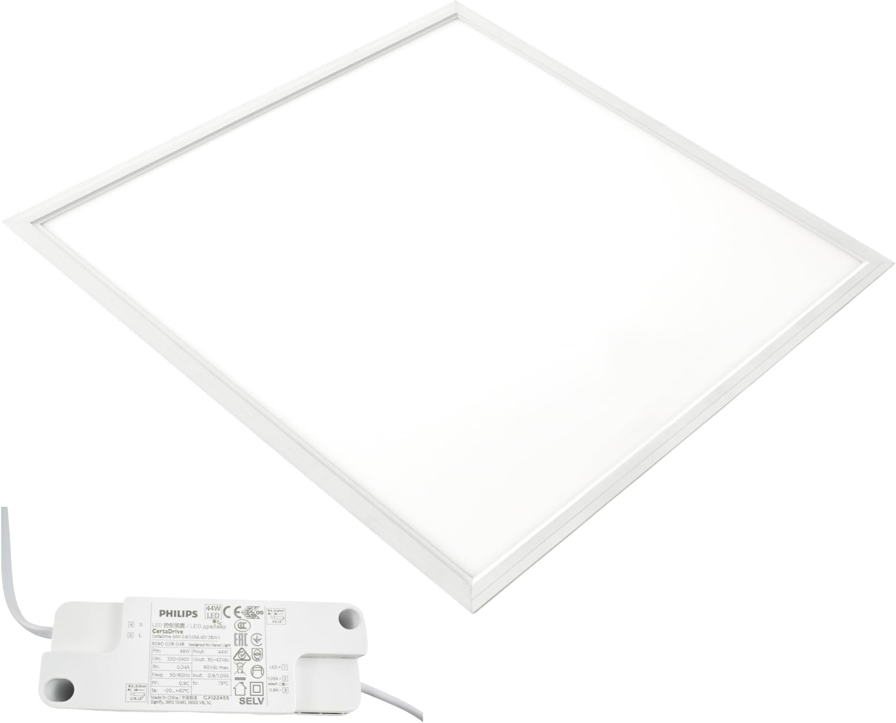 V.MAX 595x 595 mm High Brightness LED Panel Light -50 W | 6300Lm Ceiling Lamp Square for Home, Office, Jewellery | Ultra Thin 3 CMCeiling Panel Light White