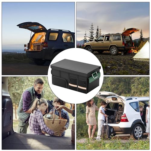 Boîte de rangement pliable de voiture avec compartiment aliments chauds et poignées