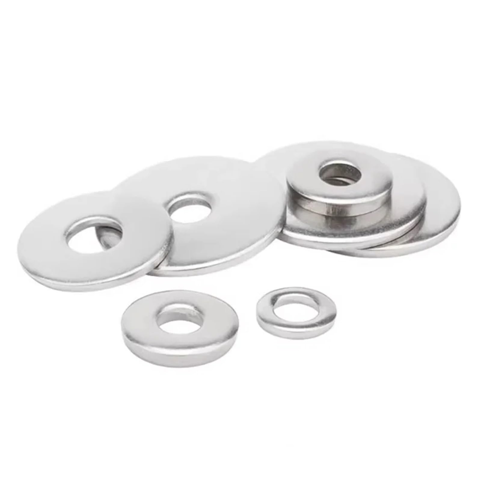 580 teile/schachtel 304 Edelstahl Dichtung Flache Wafer Scheibe M2 M 2,5 M3 M4 M5 M6 M8 M10 M12(5 BOXES)