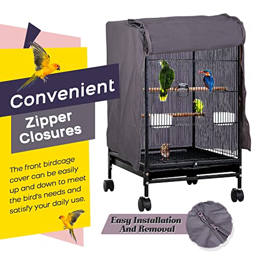 Image of QBLEEV Bird Cage Covers, Breathable Blackout Birdcage Covers for Night
