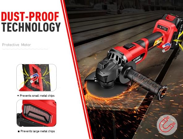 Avhrit angle grinder battery being charged