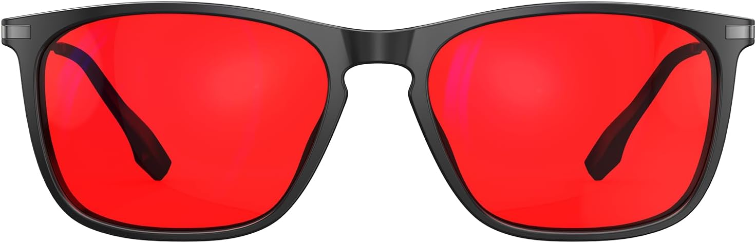 Goiteia Red Light Glasses for Sleep,...