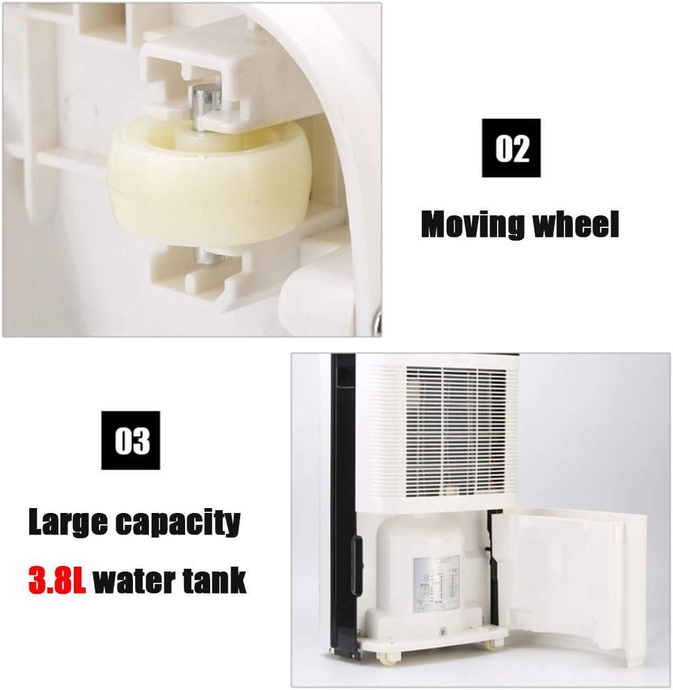 Dehumidifiers Small Household Basement Bass Drying Moisture Absorber 3.8L Water Tank /150㎡ Whole House dehumidification