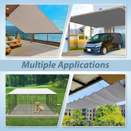 Voile d'ombrage carré 1.2x1.5m imperméable pour balcon et terrasse - 3