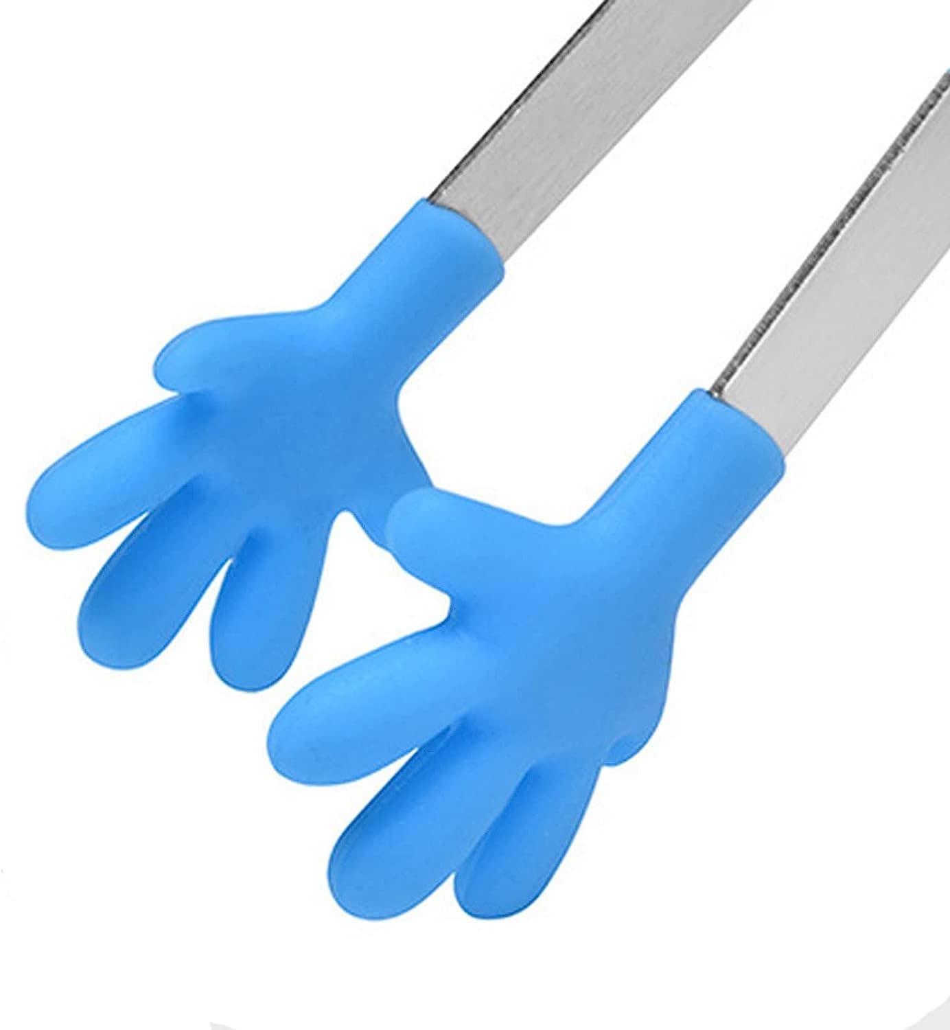Mini Pinces de Cuisine en Acier Inoxydable, Pinces de Service pour salades, Barbecue, Silicone (Violet)