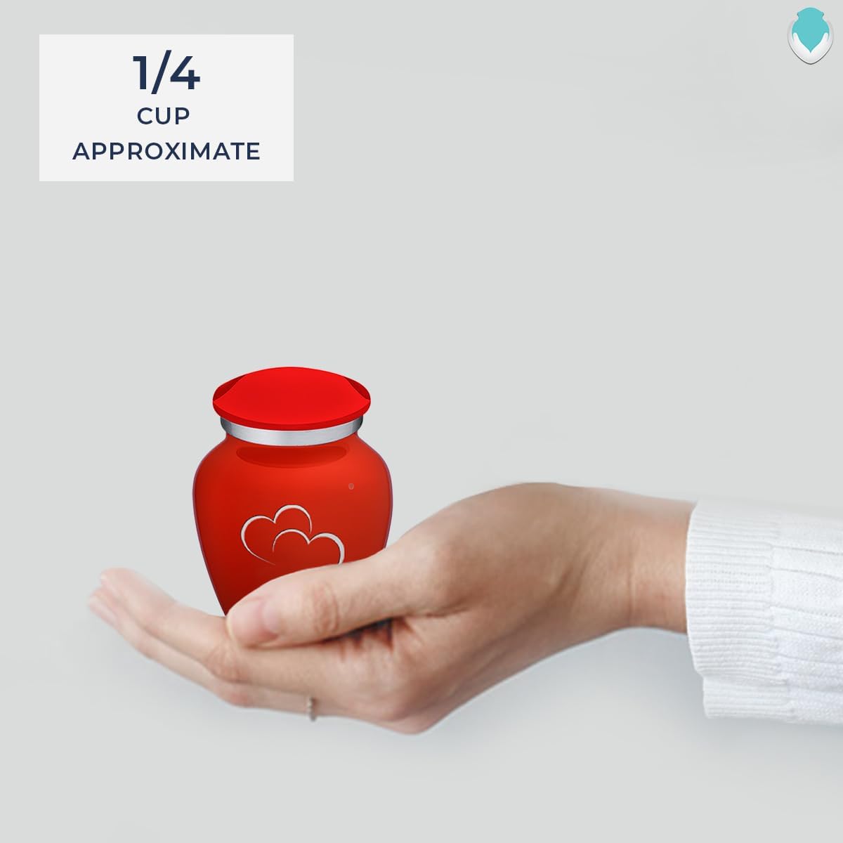 Geturns Embrace Keepsake Personalized Heart Cremation Urns for Human Ashes I Bright Red Funeral Urn for Women and Men with Double Side Engraving I 3.5 lbs