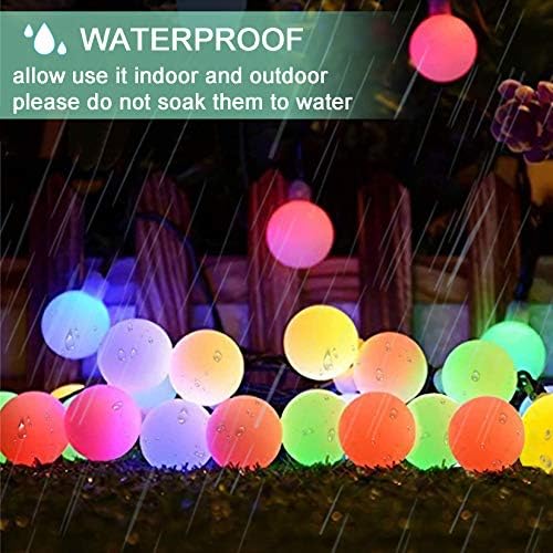 HOTLIKE Led String Lights, 5M 50 LED with 2 Modes Bulb Fairy Lights, Indoor Outdoor Decorations, Battery Operated Holiday Lights, Romantic Line Lights for Bedroom Garden Wedding Christmas (Multicolor)