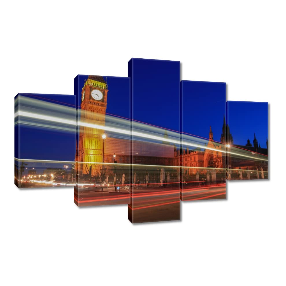 Pintura impresa en lienzo de Big Ben 120x80cm ideal para la decoración de pared del salón