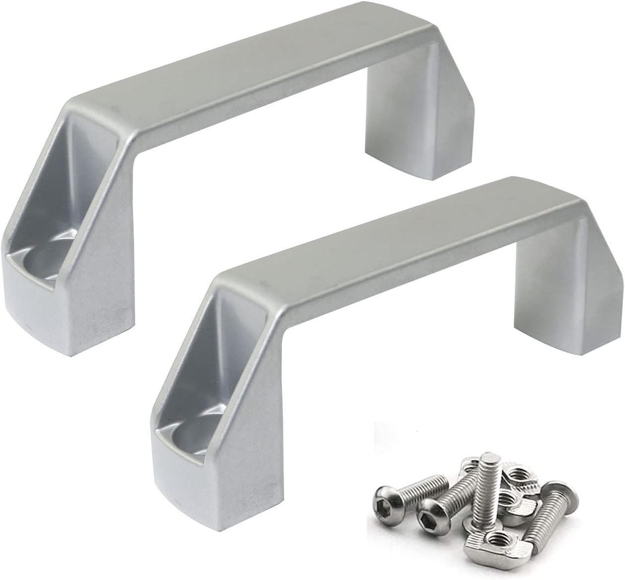 Black Aluminium Alloy Handle Rectangular Industrial Pull Handle for 30/40 Series Aluminum Extrusion Profile Accessories 120mm