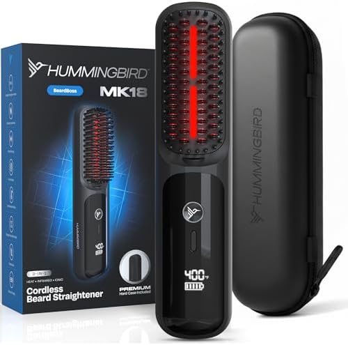 HUMMINGBIRD MK18 BeardBoss Cordless Beard Straightener for Men – ...