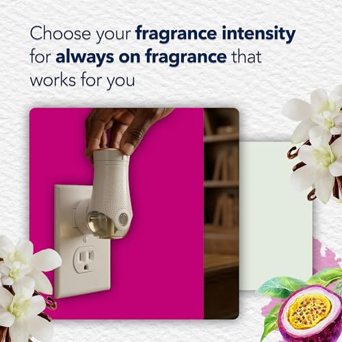 Image of Glade PlugIns Refills Air Freshener, Scented and Essential Oils for Home and Bathroom, Vanilla Passion Fruit, 3.35 Fl Oz, 5 Count