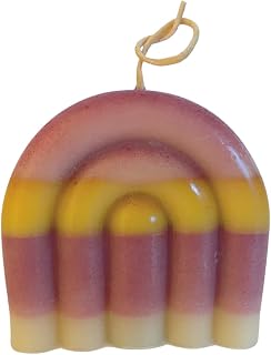 Rainbow Candle handcrafted from beeswax and plant pigments