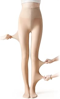 [EAXGO] 【魅せ足×寒さ対策！】フェイクタイツ 裏起毛タイツ ストッキング【1秒で瞬時に暖まる・驚きの素肌感！】着圧レギンス フェイク タイツ厚手 防寒 極厚 極暖 ブラック ベージュ 黒 肌色 足先まで