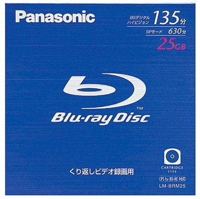PANASONIC Blu-ray BD-RE Cartridge Disk | 25GB 1x Speed | 1 Pack