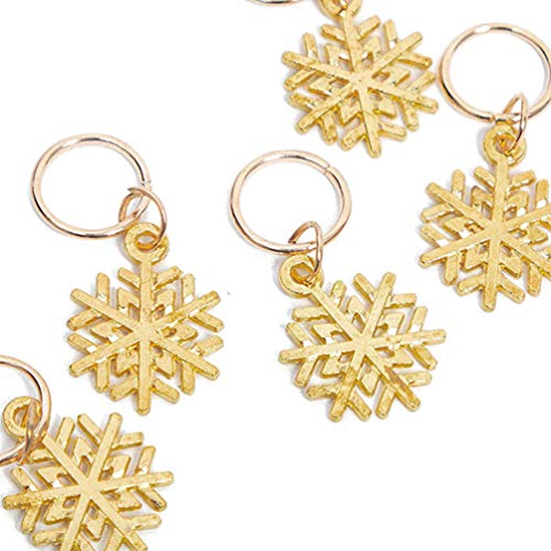 Pixnor 120 peças de anéis de joia de cabelo, joias Dreadlock de alumínio, pingentes de metal, punhos