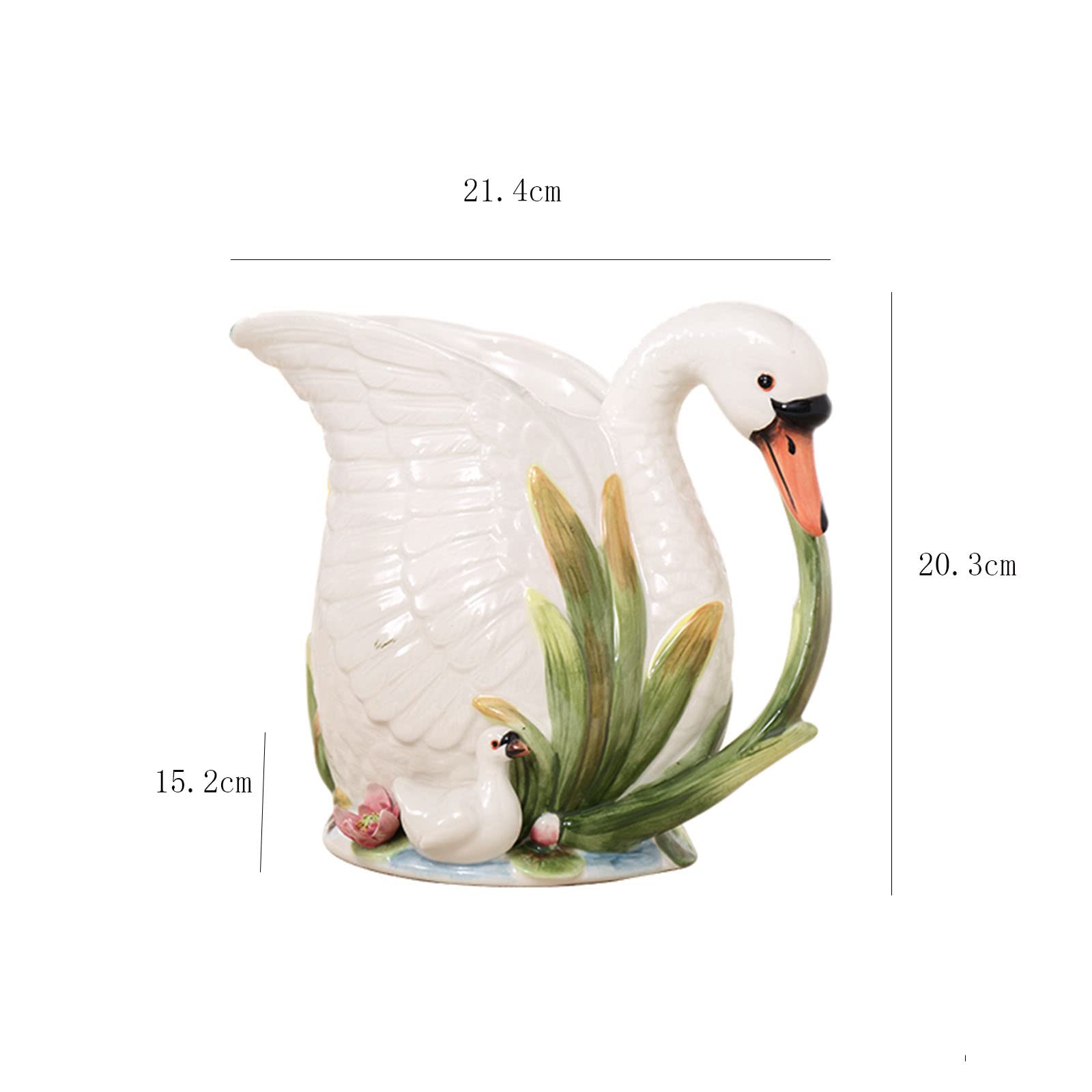 Amazon.co.jp: SDdPulse 白鳥の形をした花瓶、セラミック花瓶 モダンな