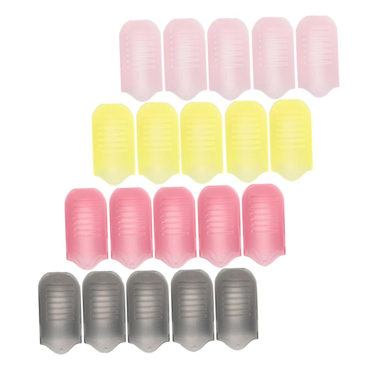 20pcs Nail Clip for Gel Polish Removal Travel Nail Polish Remover Wrap Tool Use for All Finger Includes Semi-transparent