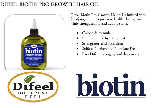 Miniatura 5 de Difeel Aceite para el cabello de biotina prémium de 7.1 oz. - Juego de regalo de lujo de 2 piezas