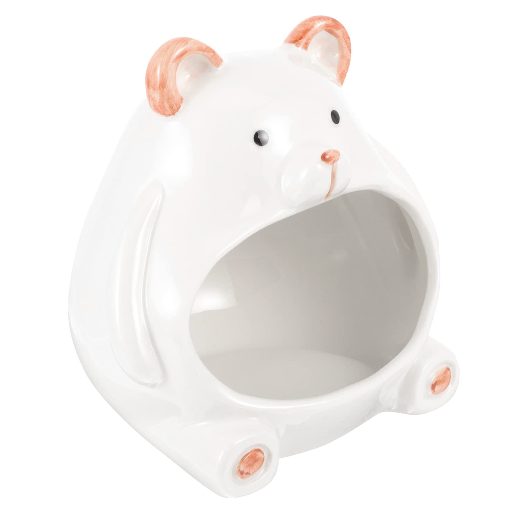 Happyyami Kühlendes Keramik Hamsterhaus für Kleine Haustiere, Weiß
