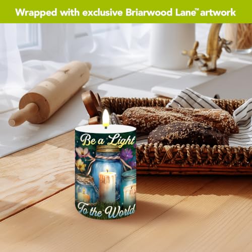Image of Briarwood Lane Spring Flameless Candle 6x3 Be a Light Jars Flameless Candle with Timer for Spring