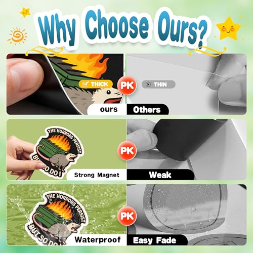 Imán decorativo para refrigerador con diseño de mapache miniatura 7