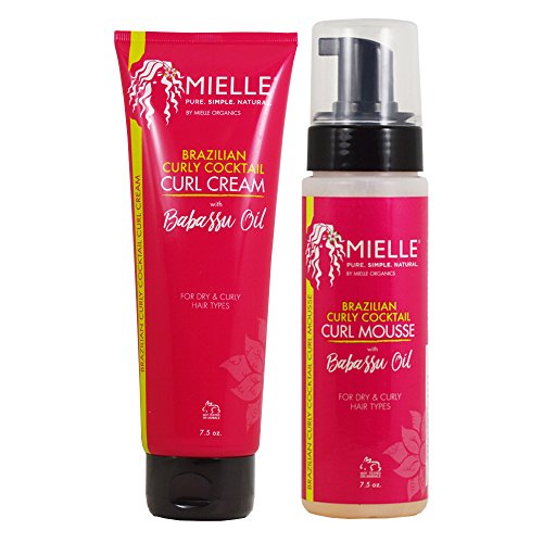 Mielle Brazilian Curly Cocktail Curl Cream & Curl Mousse 8oz 