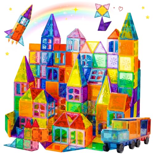 Xekel Magnetic Building Blocks Set, 120 Pieces