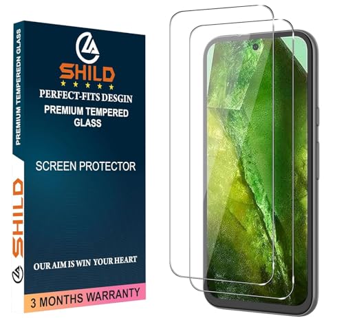 Image of SHILD - ( 2 Pack - Perfect - Fits Design Google Pixel 8a Screen Protector, Tempered Glass with Easy Installation for Pixel 8a, Military-Grade Protection, Ultra Tough, Scratch Resistant