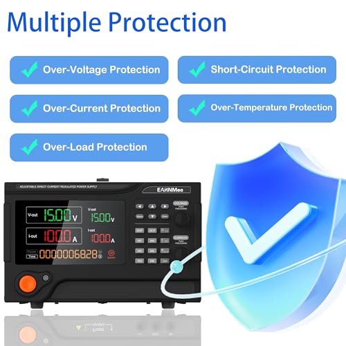 Image of 1500W High Power DC Power Supply Variable, 15V 100A Adjustable Switching Regulated DC Bench Power Supply with Precision Encoder Knob,PC Software Control,Precision 4-Digits Display