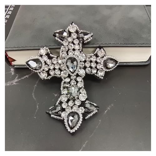 Patch de perles strass croix pour personnaliser un vêtement denim - 4