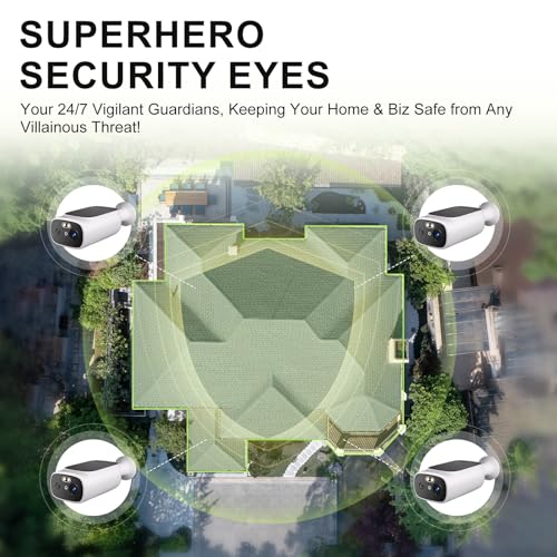 Image of 5G WiFi Security Cameras Wireless Outdoor, Camera for Home Security | AI Motion Detection, Color Night Vision, SD Card /Cloud Storage, Waterproof, Work with Alexa /Google Home
