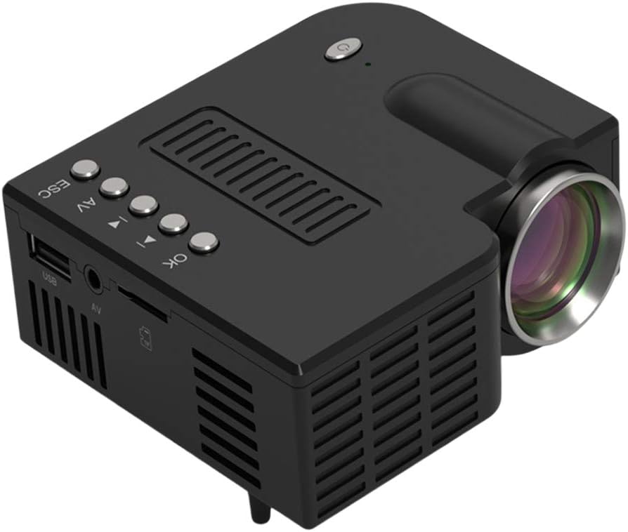 Cicony Portable Mini Projector, LED Video Projector Mobile Phone Projector for Home Theater