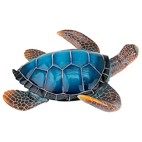 Statue tortue de mer bleue grand modele colore Design Toscano QL59584 - 6