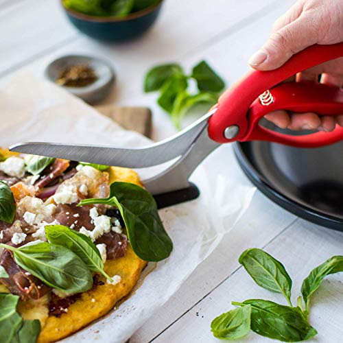 Scizza Tesoura Para Cortar Pizza com Suporte Para Servir, Dreamfarm DFSC2027, Vermelho