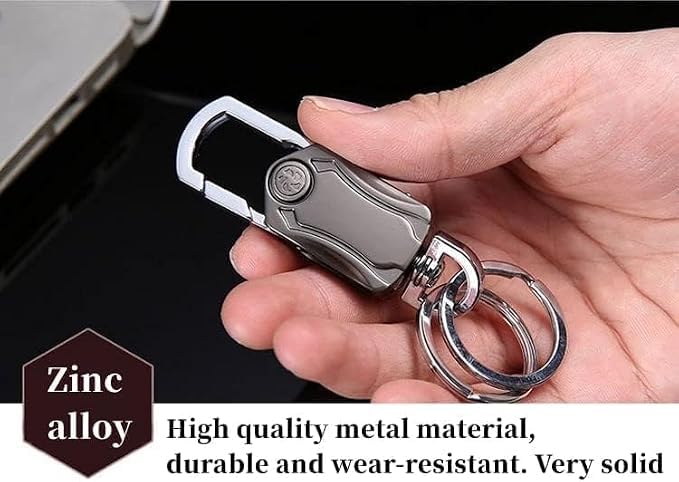 Image of Zentro Rechargeable LED Keychain Flashlight with Type-C Charging, Magnetic Base, Multi Color Light Modes, Compact Torch Light (Multifunction Metal Keychain)