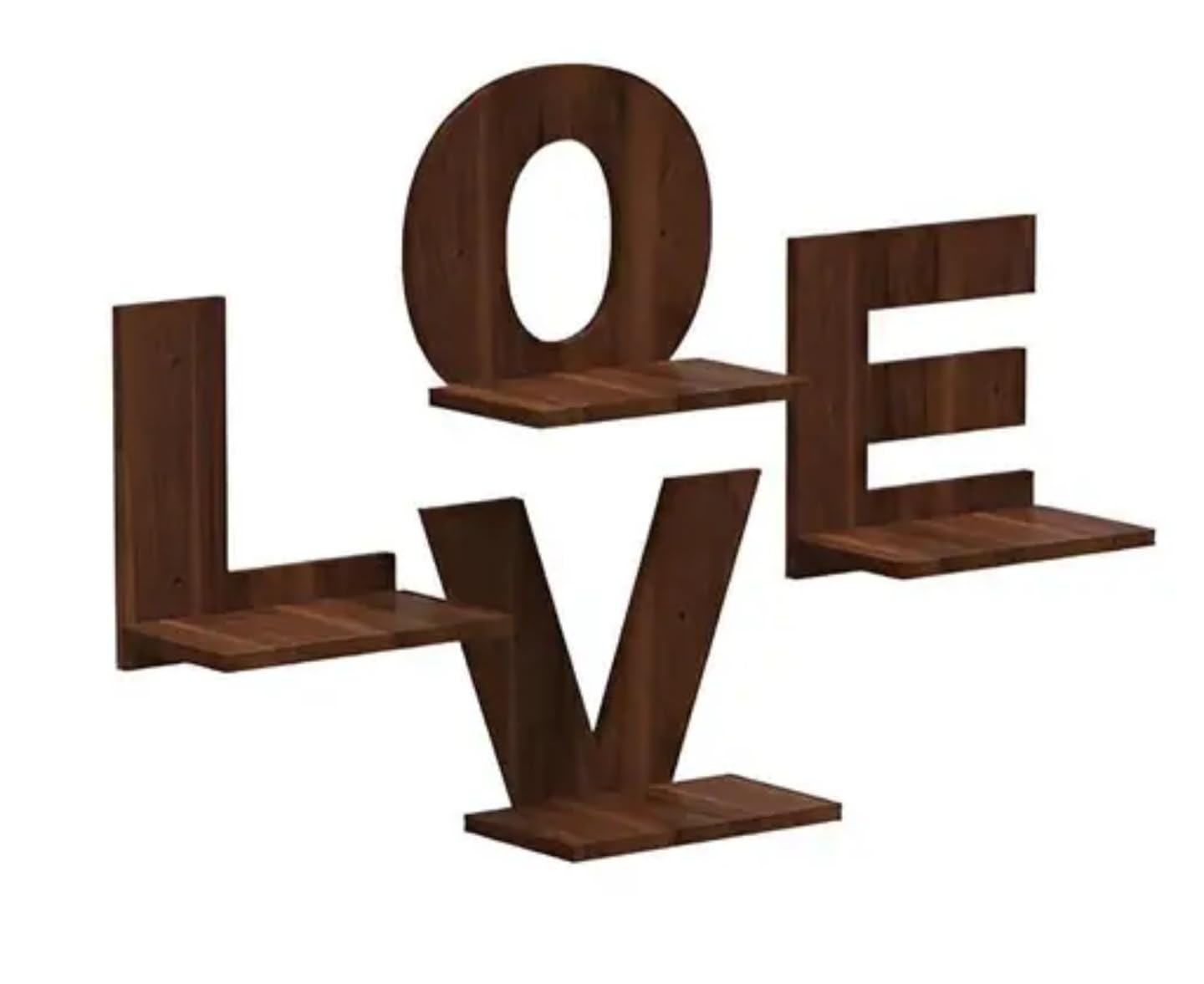 Étagère murale bois rustique flottante Love pour sublimer le salon ou la chambre