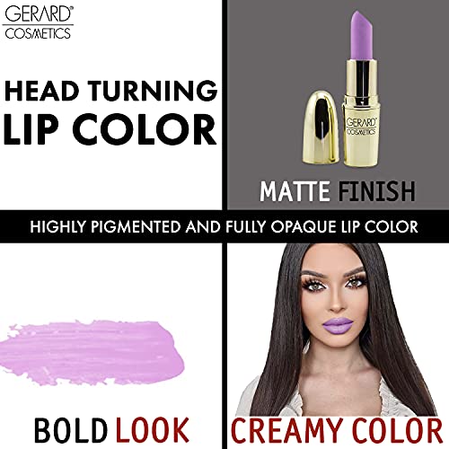 Gerard Cosmetics Lipstick Lilac Moon | Bright Purple Lipstick With Comfort Matte Finish | Highly Pigmented, Smooth Formula With Hydrating Ingredients | Cruelty Free & Made In Usa #TOP4