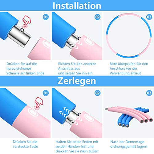 OUZIGRT Hula Hoop Pneumatico per adulti, 1 kg