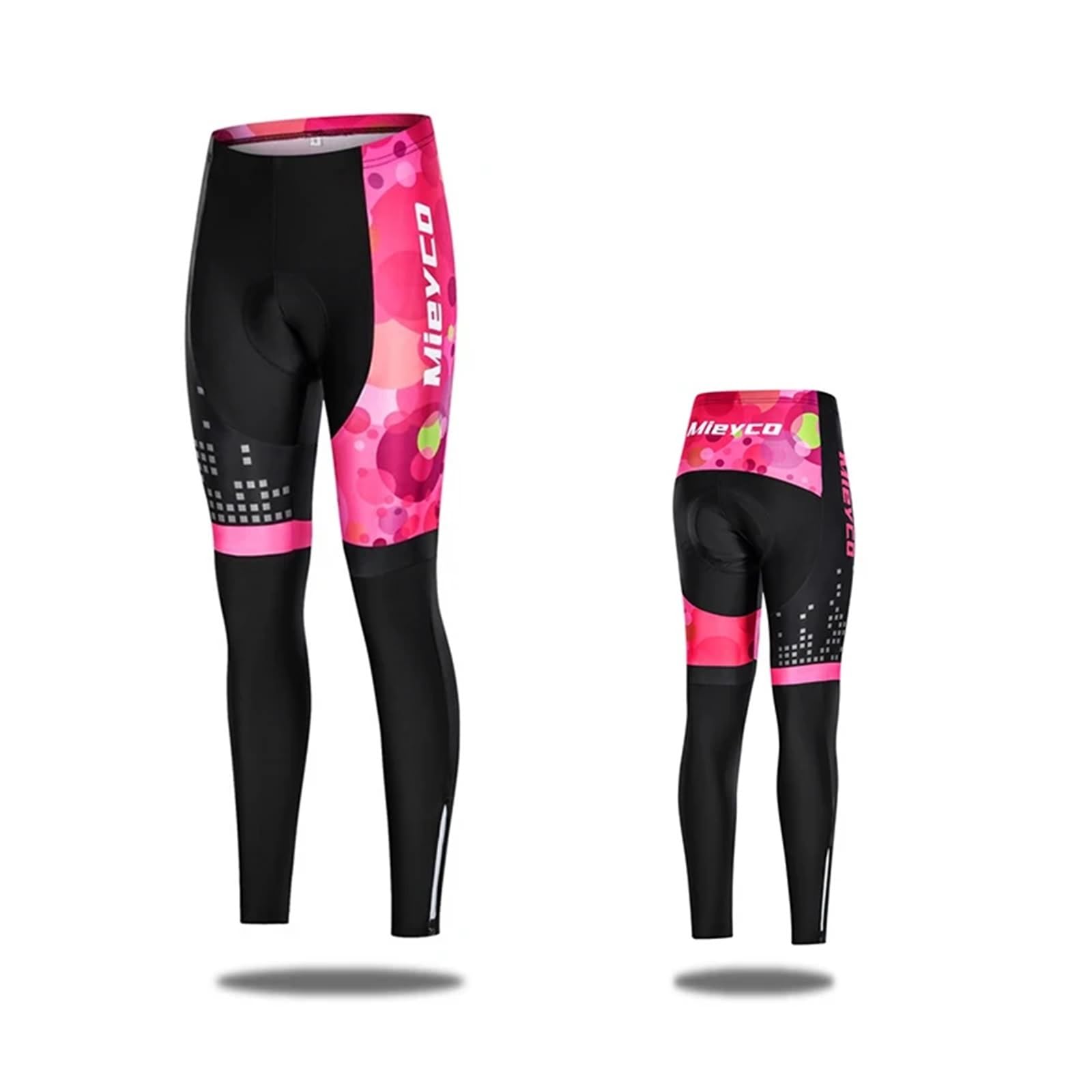 Lange Hosen 2 Stück Anti-Schweiß-Fahrradhose for Damen, 5D-Gel-gepolsterte Strumpfhose, atmungsaktive Hose for Fahrrad-Mountainbike-Hose FüR Radsport(Pink03,4XL)