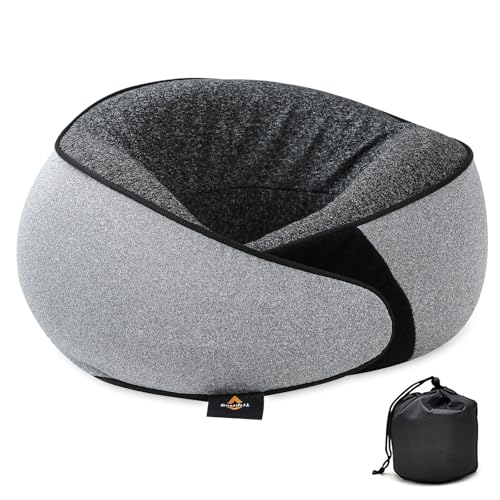 Almohada cervical de espuma de memoria ergonómica gris miniatura 1
