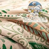Dormilin Boho narzuta z frędzlami, 100% bawełna, dwustronny koc z muślinu 200x230 cm, miękki, przytulny koc na sofę i narzuta na łóżko, oddychający, do salonu i sypialni, do użytku przez cały rok