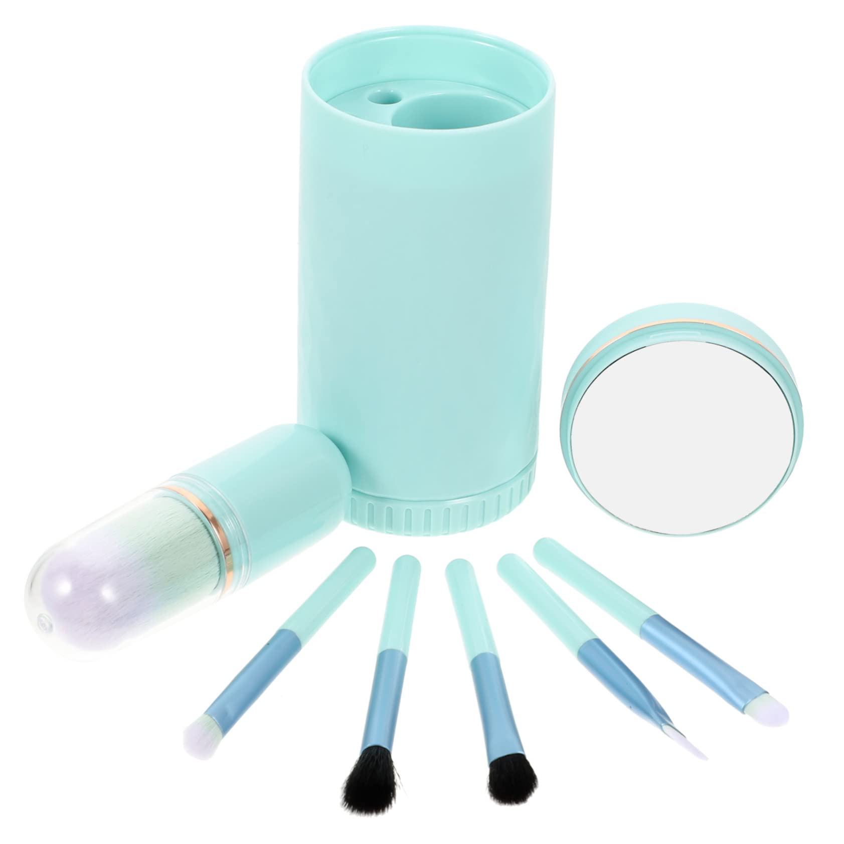 MAGICLULU 4er-set Make-up-pinsel-set Mit Drehbarer Aufbewahrung 6-in-1-mischpinsel Reise-make-up-tools Für Frauen Rougepinsel Loser Pinsel