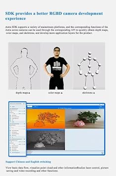 Depth Camera 0.6-8M ROS Robotics 3D Scanning Face/Gesture Recognition for Astra Pro