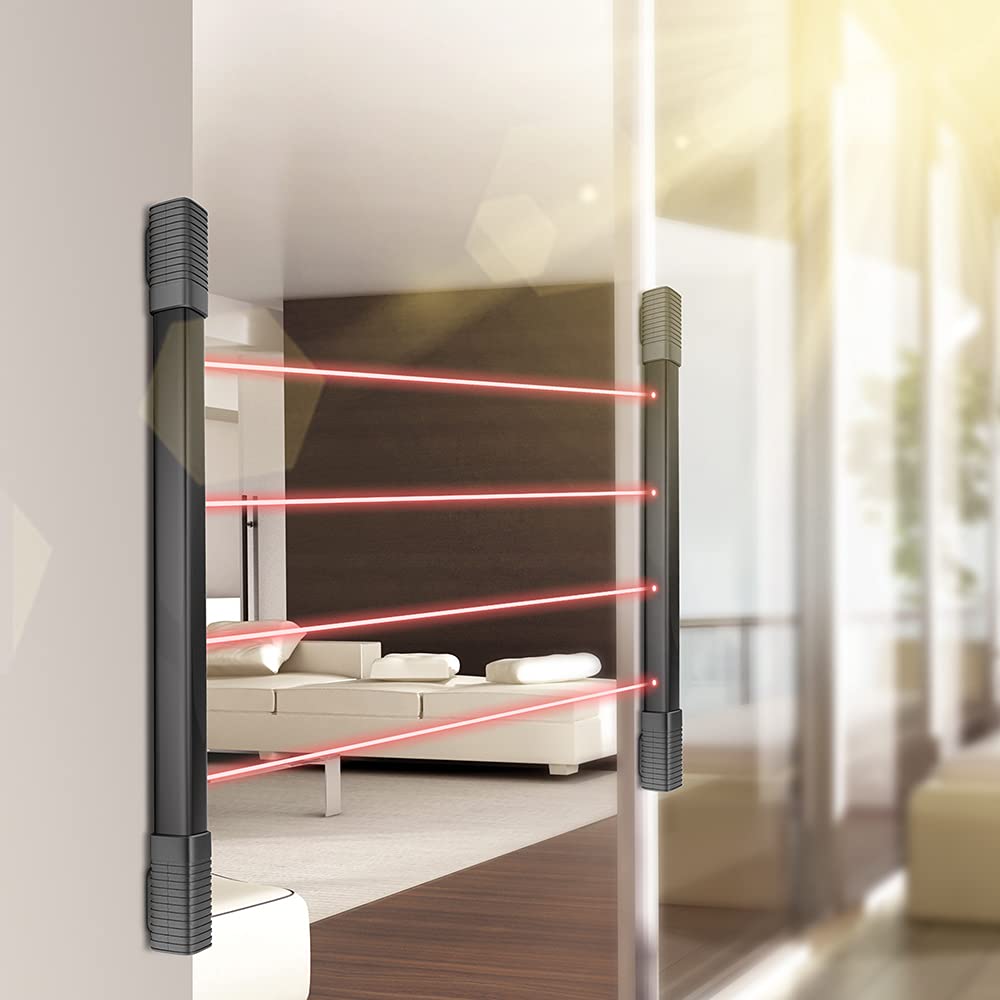 Chuango AID-420 Sensor De Infrarrojos Multihaz - Detector Para Entradas, Puertas De Garajes o Balcones, Protección IP66, 3 Niveles De Sensibilidad Ajustables