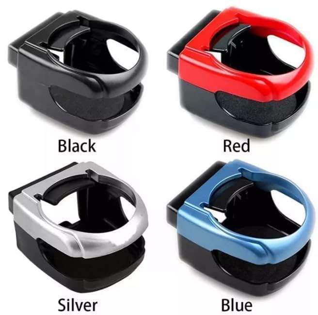 Image of Car Drink Holder Foldable Cup Bottle Holders Glass Can for All Water Soft Universal Window Vent Folding Cup Holder Black Holder, Cup, Glass All Type Car (Heavy Quality) (Multicolor) (1Pcs)