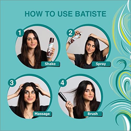 Batiste Dry Shampoo Damage Control 200ml, Hair Benefits for Weak or Damaged Hair, with Keratin, No Rinse Spray to Refresh Hair in Between Washes