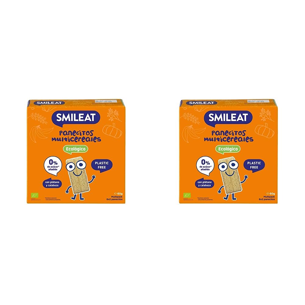 Smileat - Panecitos Multicereales - Snack para Peques +8 Meses - Ecológicos y Sin Gluten - Sin Azúcar Añadido - Ideal para Meriendas - 60g — view 8