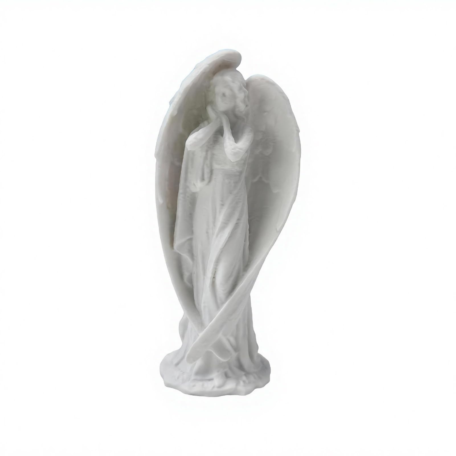 Glifora Angel Statue - 3D Printed Winged Angel Figurine, Guardian Angel Tabletop Sculpture for Home, Office, Desk and Shelf Decor