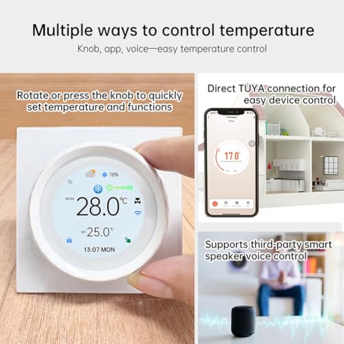Thermostat Intelligent Bouton WiFi Tuya BAC-2007 Régulateur Climatisation