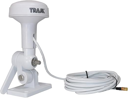 Tram 1657-HC Marine Satellite Radio Ratchet-Mount Antenna with RG58 Cable, White